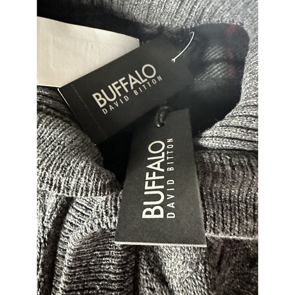 Buffalo David Bitton Cable Knit Cable Knit Cardigan Sweater Mens Small Gray NWT - Picture 14 of 16